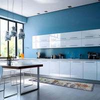 Arredamento Tappeto da cucina Blu Cina Internoinpelle
