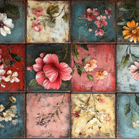 Passatoia Cucina Skin Ceramica Floreale | Tappeto Antiscivolo