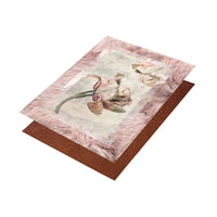 Tappeto Indoor Tulipano con design floreale su fondo beige e retro in PVC, ideale per interni pratici e stilosi.