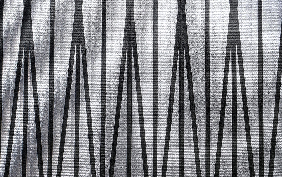 Passatoia Cucina Snoopy Dance con design elegante in argento vivo e nero per cucina e bagno.