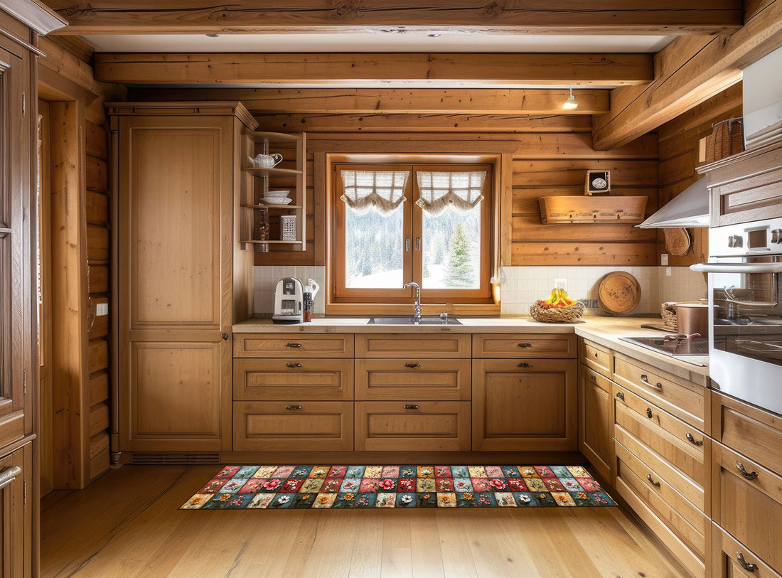 Passatoia Cucina Skin Ceramica Floreale | Tappeto Antiscivolo