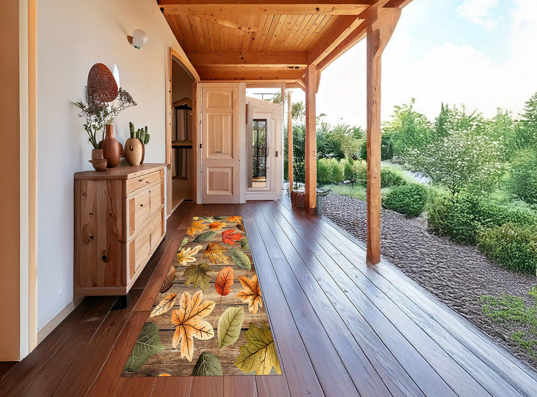 Passatoia Cucina Skin Foliage | Tappeto Antiscivolo Naturale