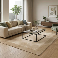 Tappeto Indoor Nebula in a modern living room with a beige rug, stylish furniture, and indoor plants.